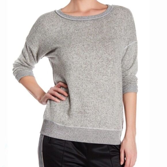 Harlow & Graham Soft cozy gray sweateshirt Lg - Picture 1 of 6
